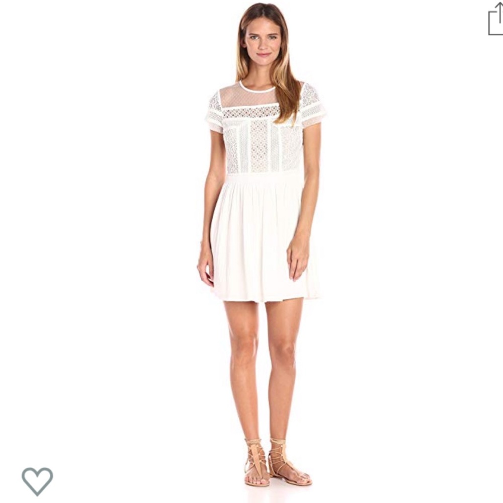 Ark & Co. - Lace Placement Fit Flare Dress